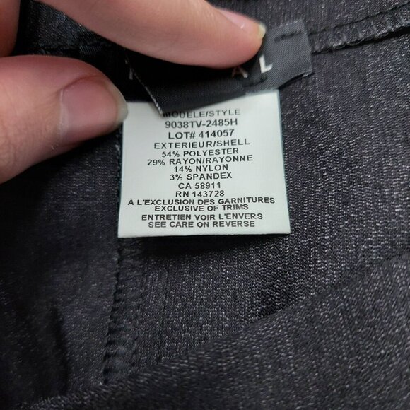 Tribal 14W Black Pencil Skirt With Button Detail For Women - Picture 4 of 6